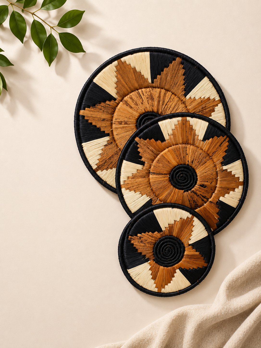 Sun burst Handwoven Placemat set