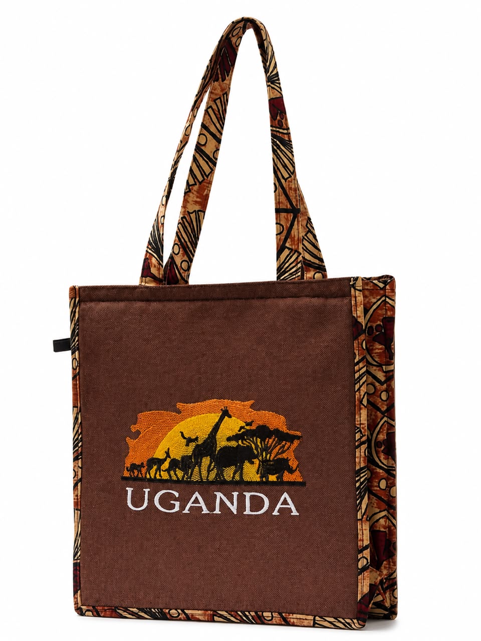 Embroided kitenge handbag