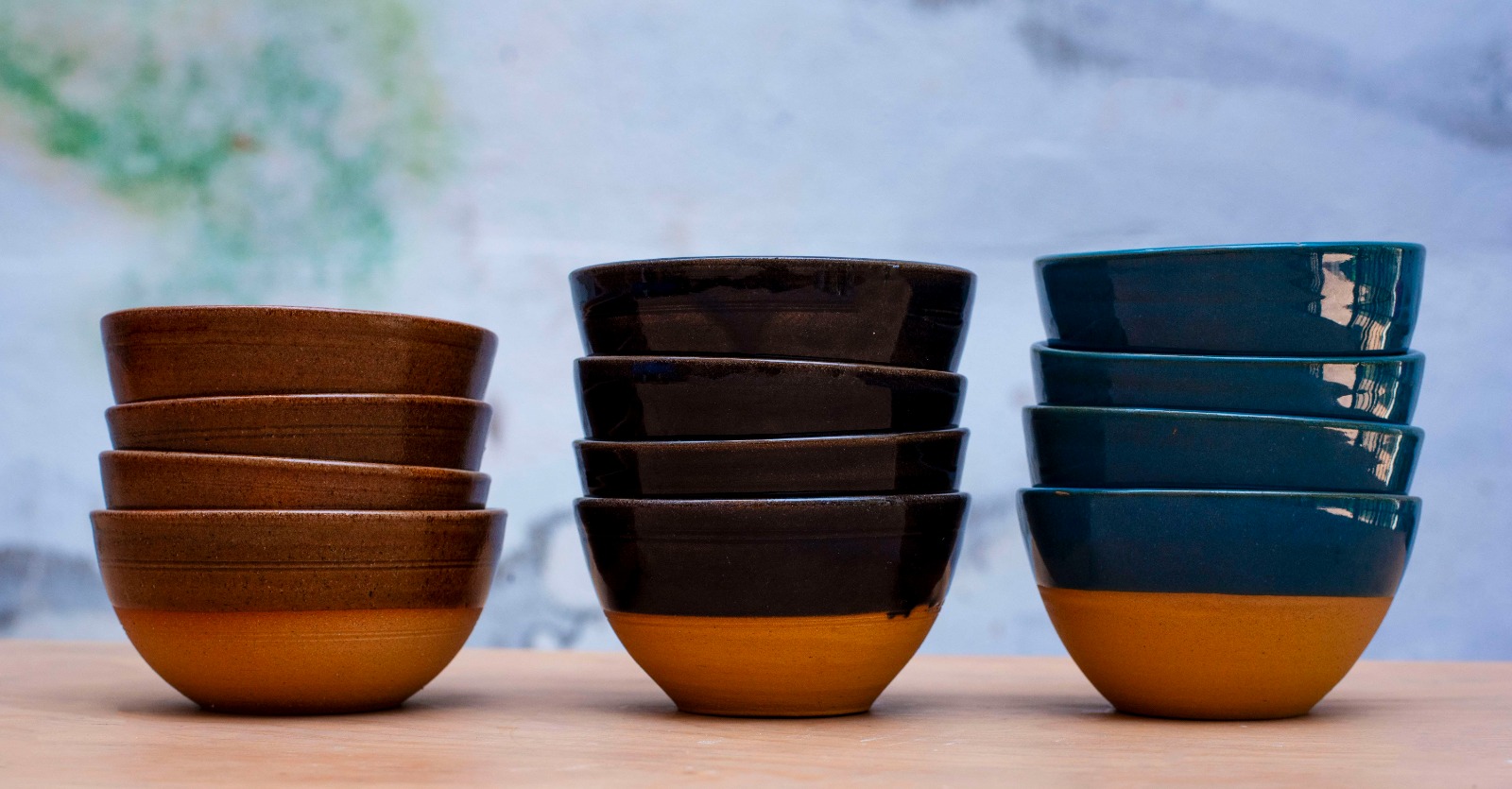 Earth & Sky Stoneware Nesting Bowls
