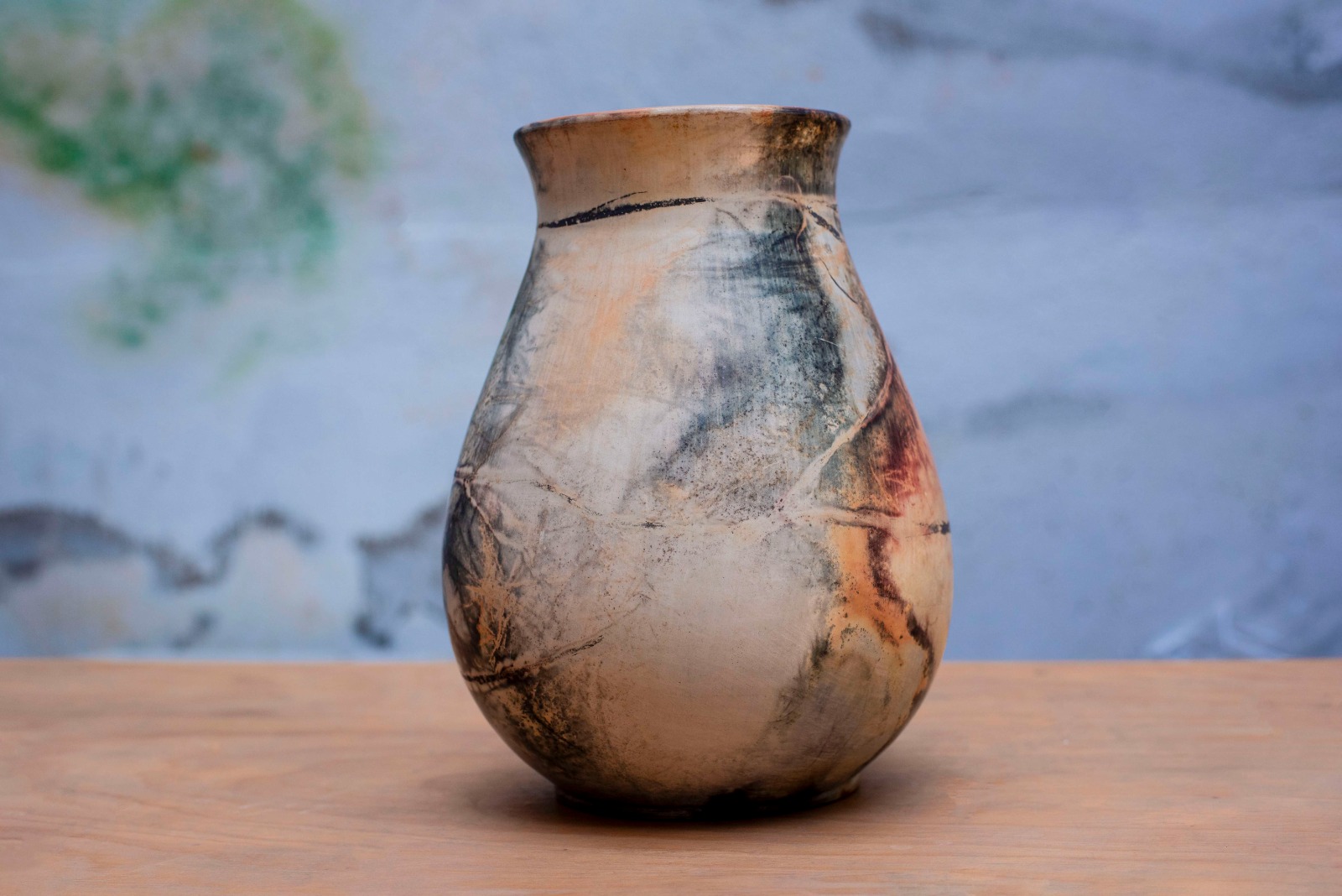 Earth & Fire Artisan Pit-Fired Vase