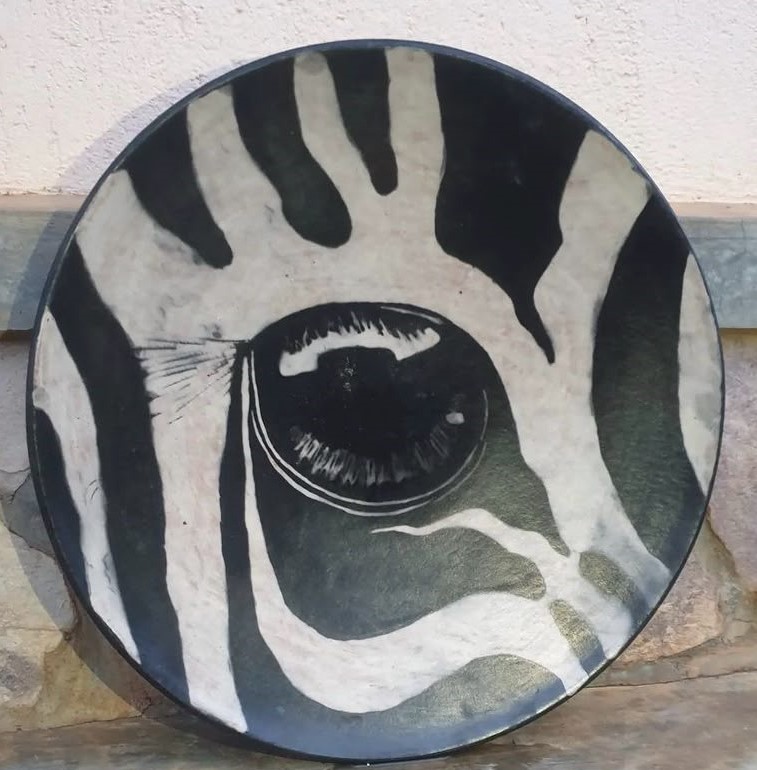 Safari Zebra Eye Platter