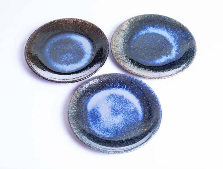 Cosmic Ash Stoneware Galaxy Blue Side Plates