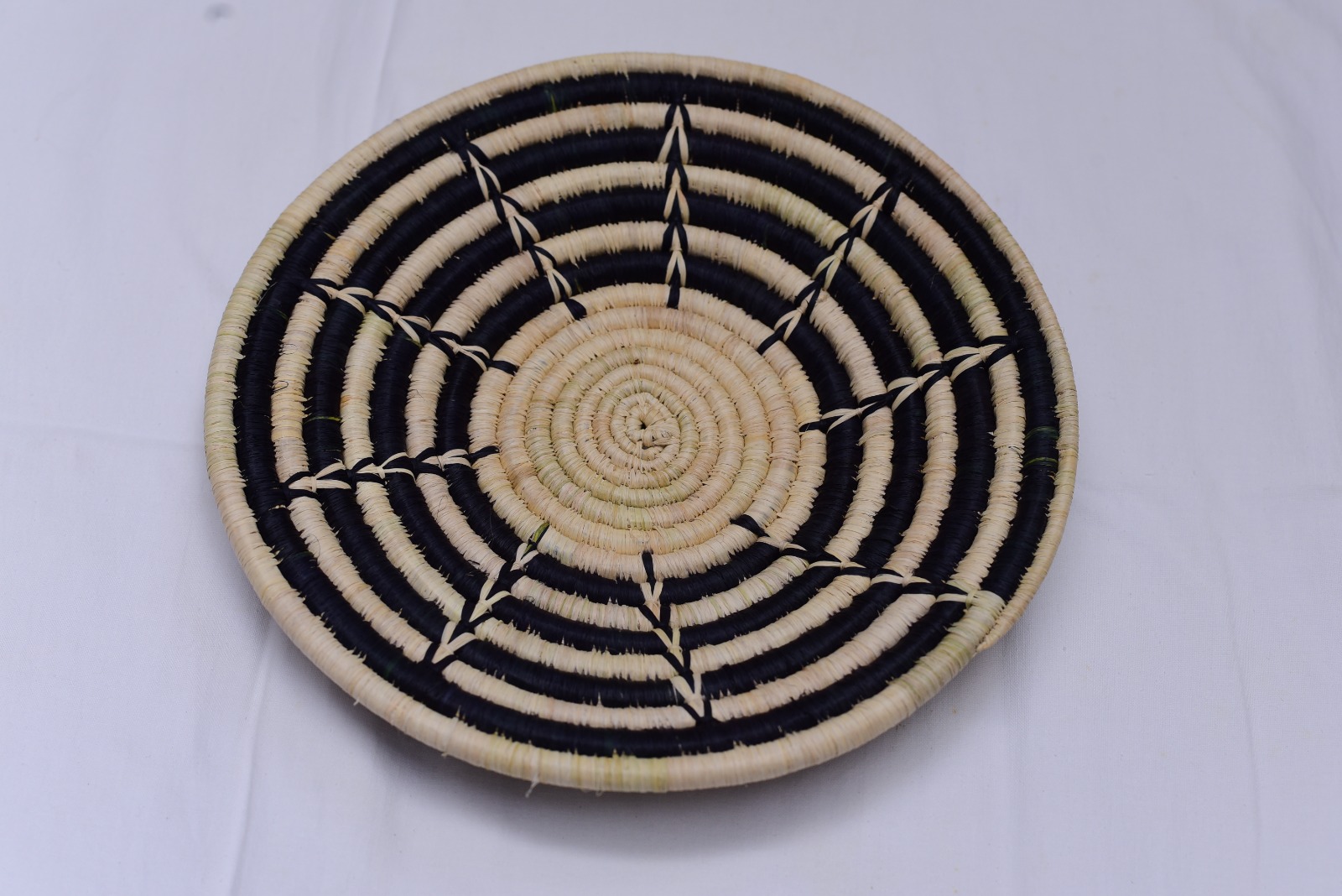 Handwoven Charcoal Web Placemat & Wall Hanging
