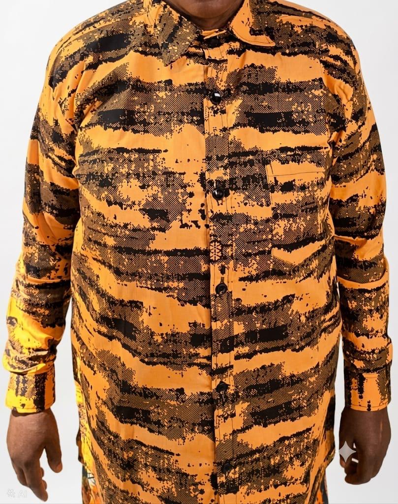 The Serengeti Stripe Long-Sleeve Batik Shirt