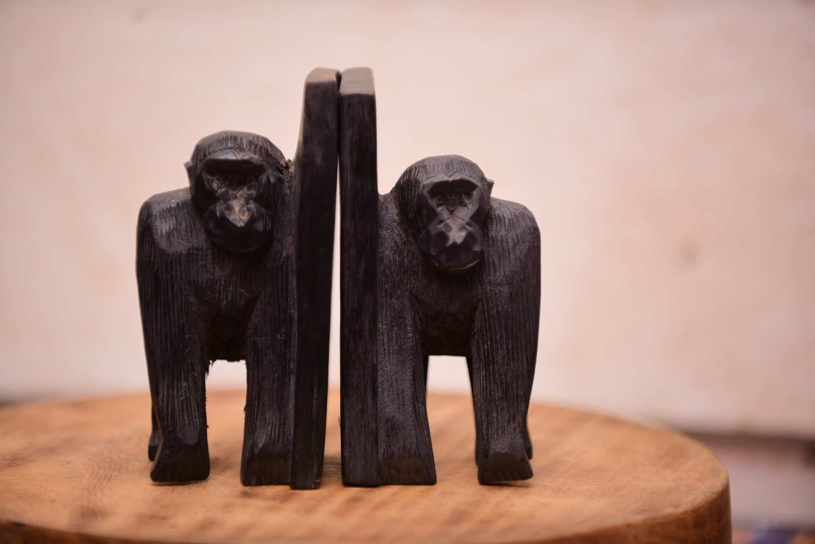 Bwindi Silverback Hand-Carved Gorilla Bookends