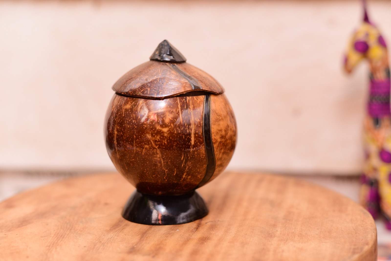 The Ssese Islands Sculptural Coconut Trinket Box