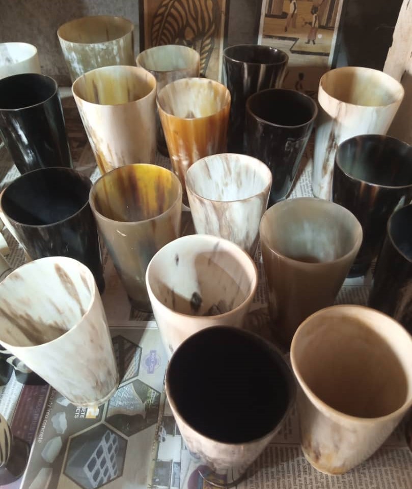 Royal Hand-Polished Mix & Match Cow Horn Tumblers