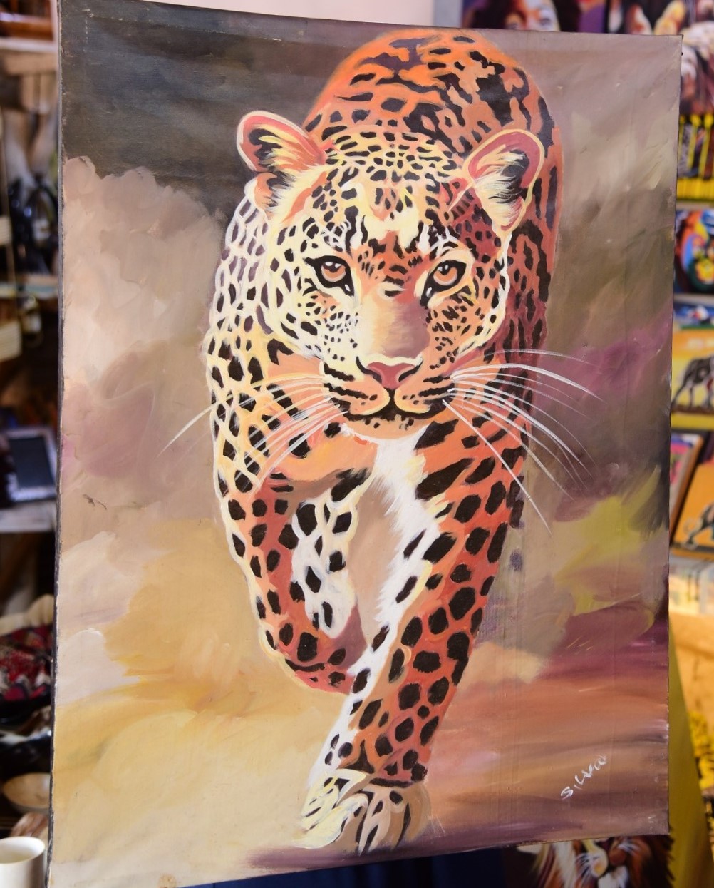 Original Leopard Gaze Acrylic Painting
