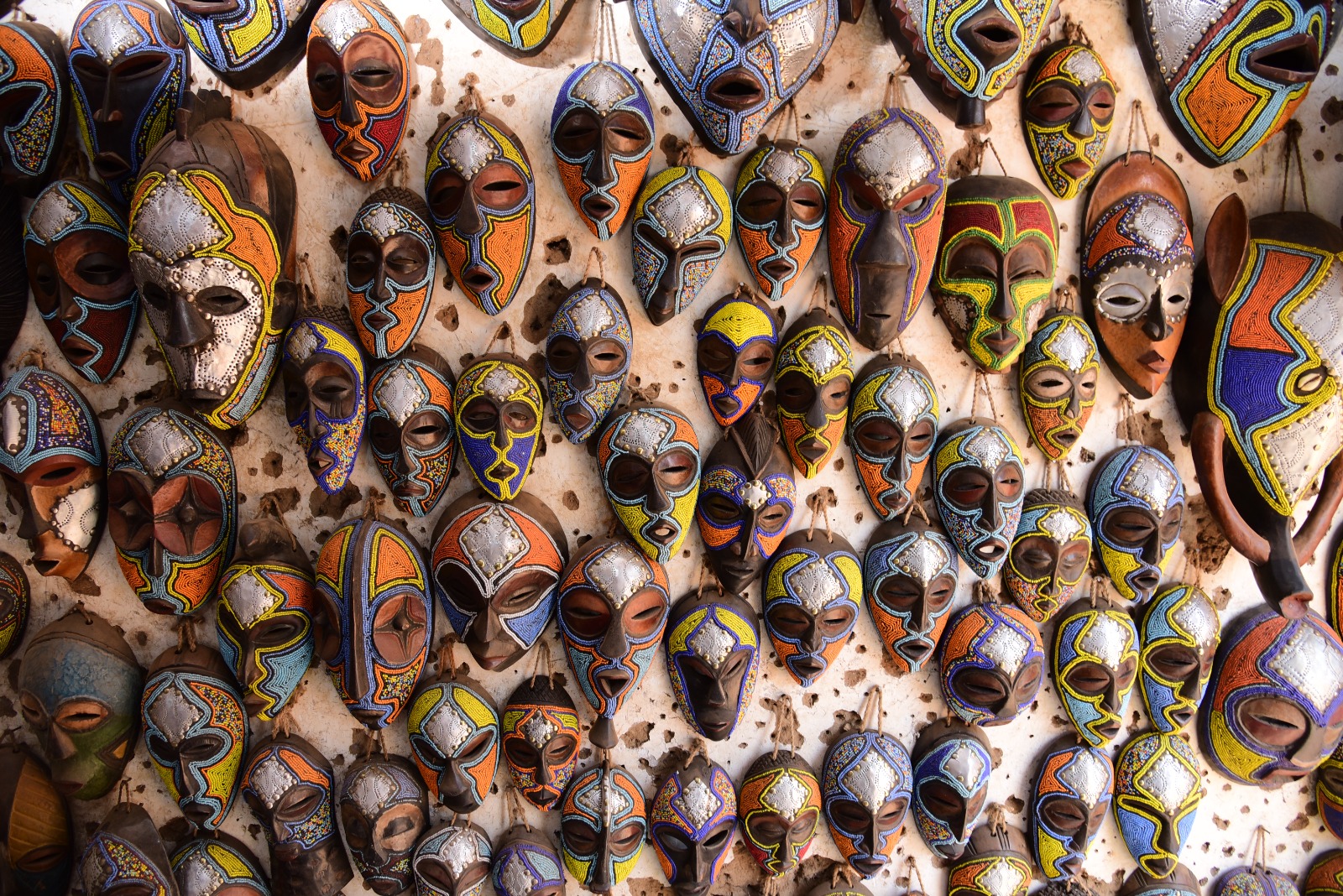 Imperial Crown Mixed-Media Beaded Masks