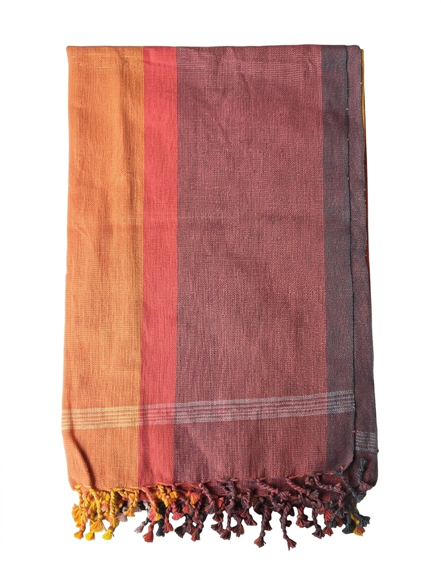 Handwoven Multi-Stripe Cotton Wrap