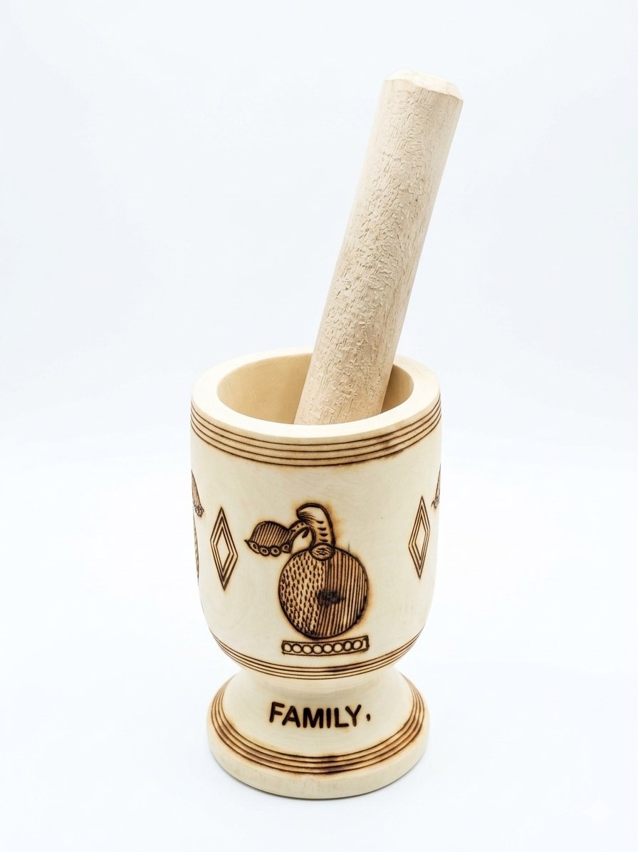 Family Lagor-Etched Mortar & Pestle Set