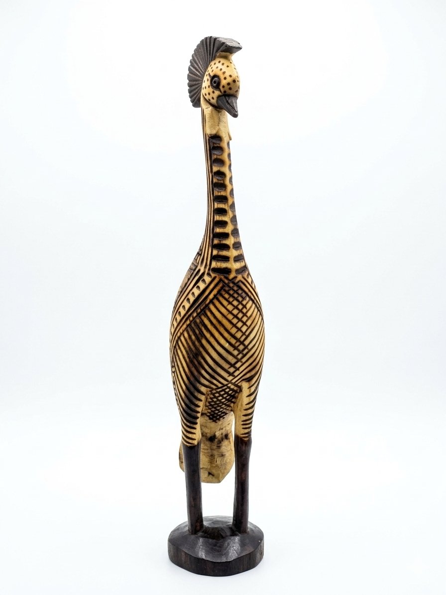 National Emblem Fire-Etched Crane Statue