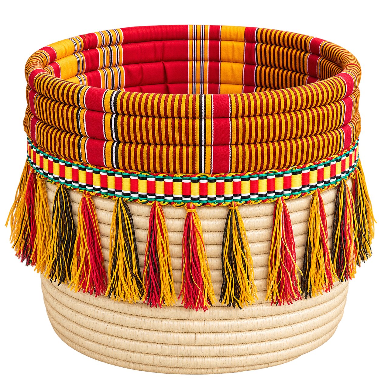 Natural cloth cover plant basket