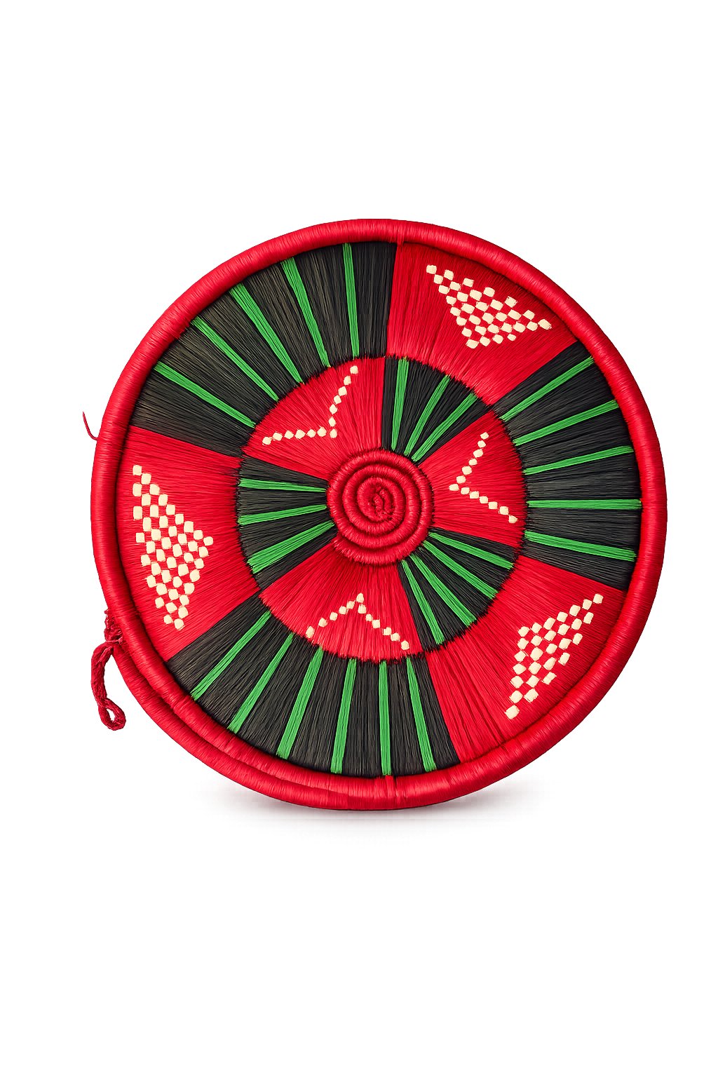 Lacey Green Red natural placemat