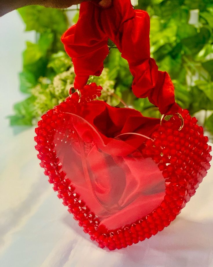 Beaded love bag