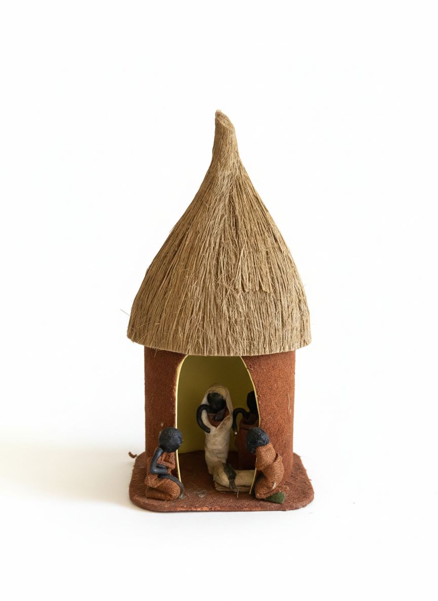 Traditional African Hut Decorative Figurine