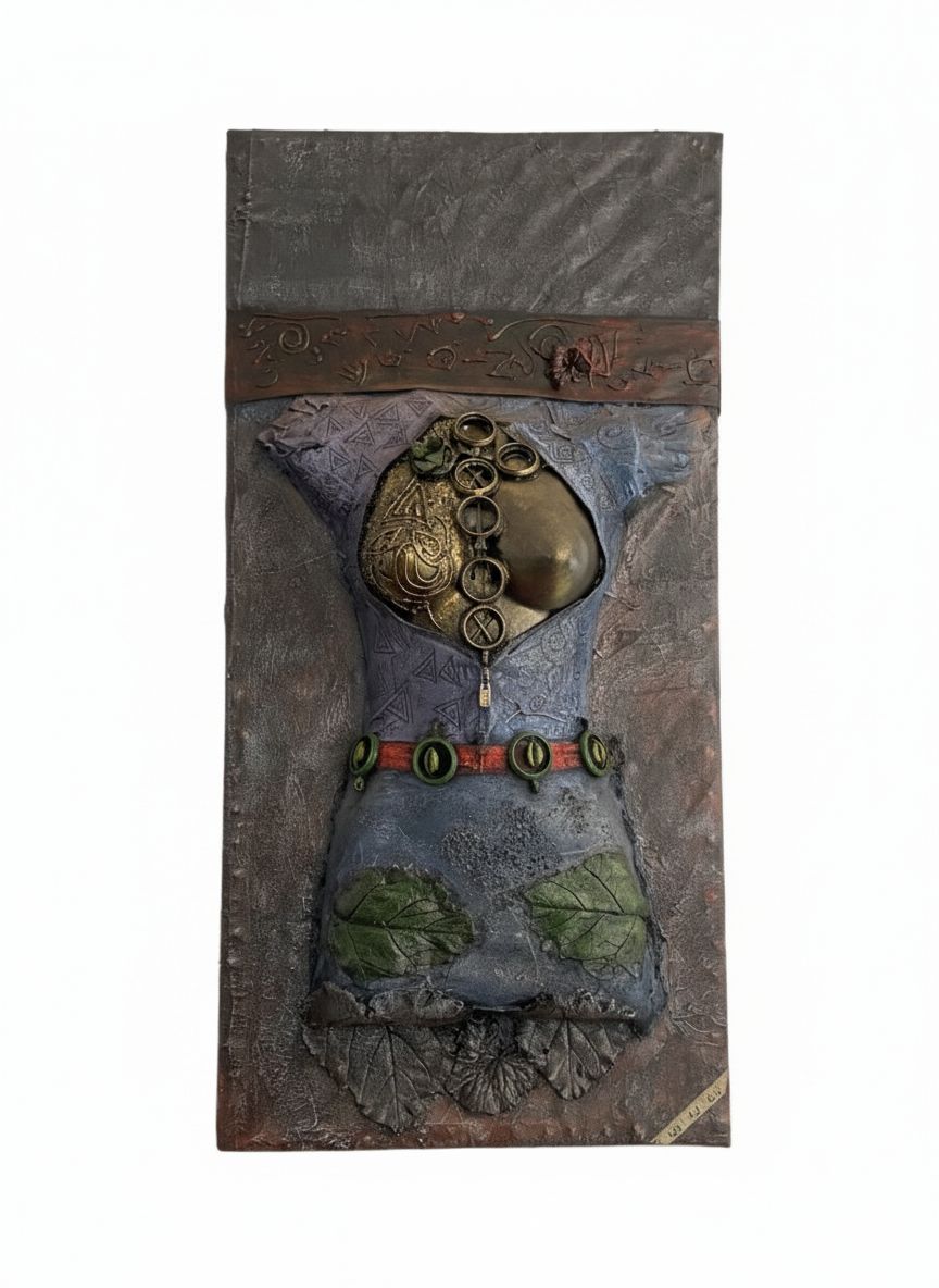 Mixed Media African Wall Art Sculpture